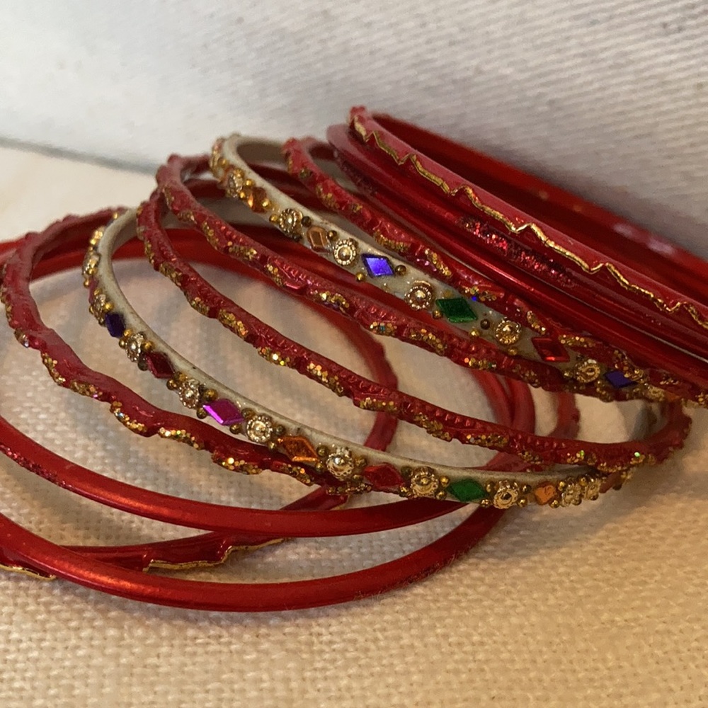 Indian Red Bangles Bracelets